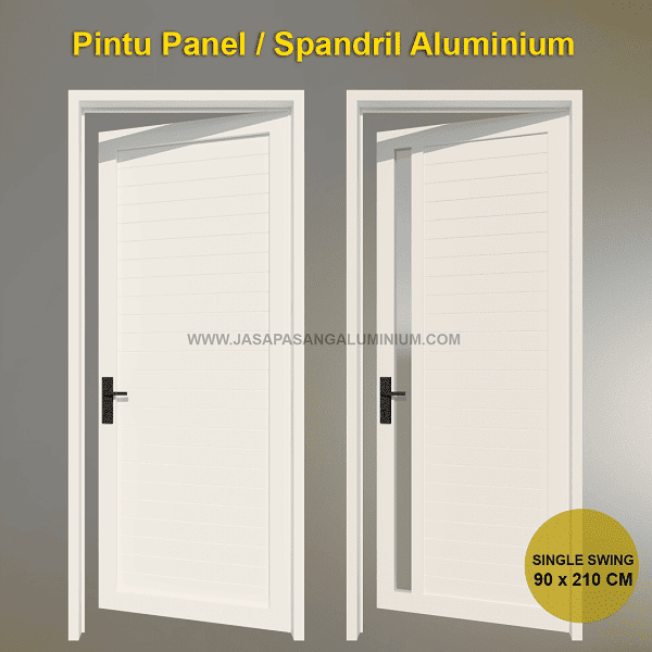 Pintu Aluminium Panel Single Swing